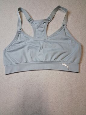 Puma Light Gray Sports Bra Top - Girls